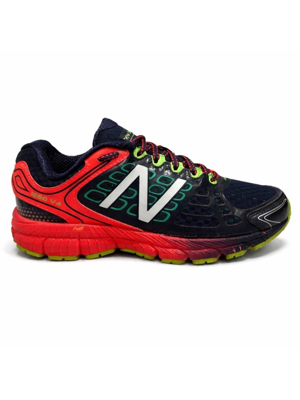 New Balance 1260 V4 Abzorb Navy Multi Neon Athletic Sneakers Size 9